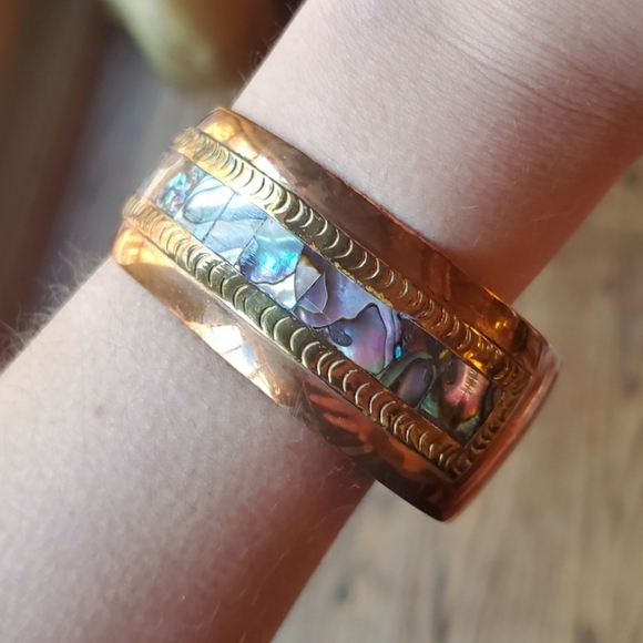 *RARE* Vintage Celia Harms Brass Wrist Cuff - Picture 12 of 15